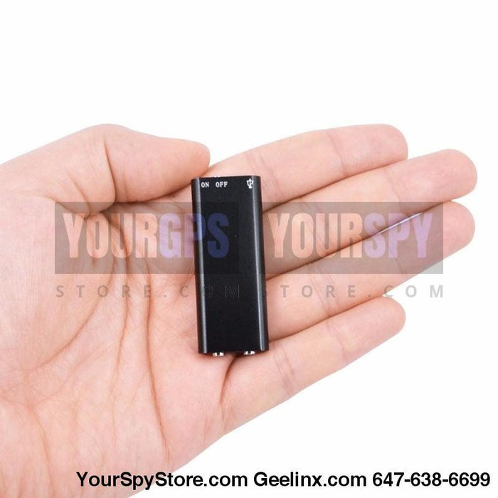 Digital Voice Recorder - 8GB - 3 In 1 SPY USB Digital Voice Recorder + MP3 + Flash Drive 13-15 Battery Life (Up To 93 Hrs Recording Time)(Metal Casing)