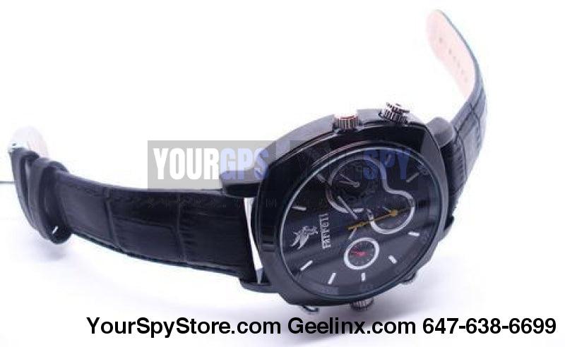 32Gb Spy Watch Camera 1080P Hd Ir Night Vision Water Splash Resistant Black Strap