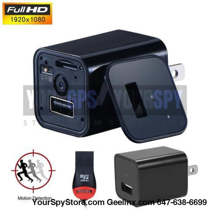 1080P Hd Spy Hidden Charger Nanny Camera Motion/loop Recording (32Gb Support)