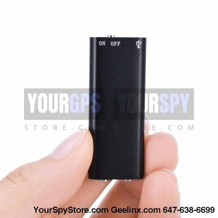 Digital Voice Recorder - 8GB - 3 In 1 SPY USB Digital Voice Recorder + MP3 + Flash Drive 13-15 Battery Life (Up To 93 Hrs Recording Time)(Metal Casing)