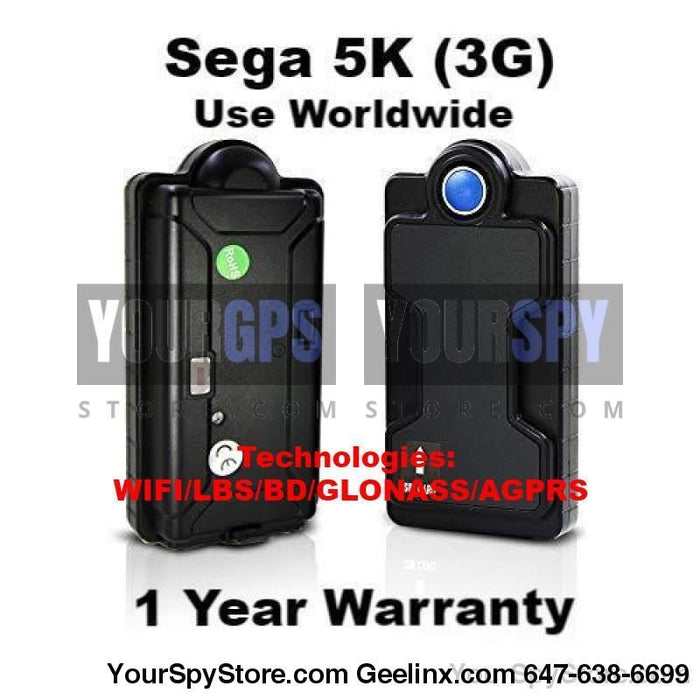 GPS Tracker - New SEGA 5K - 3G Magnetic Real Time GPS Tracker Car Truck Vehicle Tracking Device Worldwide Use Anti Theft Multi-Functional Built-in Battery & Antenna IPX7 Resistant Battery Life 14-400 Days