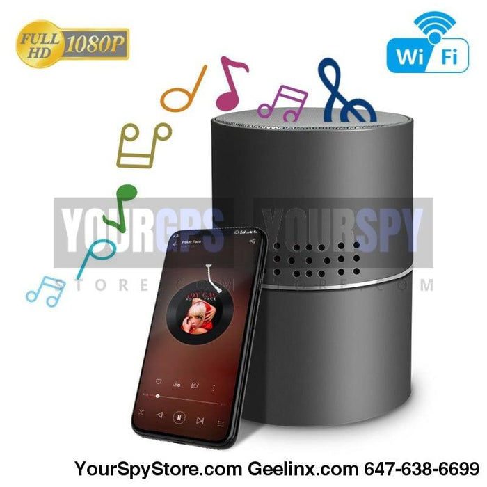 Hidden Camera - HD 1080P Wi-Fi Speaker Hidden Camera Motion 24/7 (128GB Support) 330 Degree Rotatable Lens